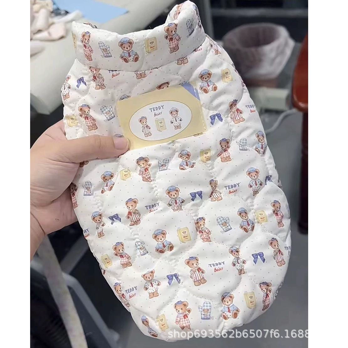 Корейская версия осенней и зимней собаки теплая хлопчатобумажная одежда для домашних животных жилет милый шнауцер Тедди Би медведь