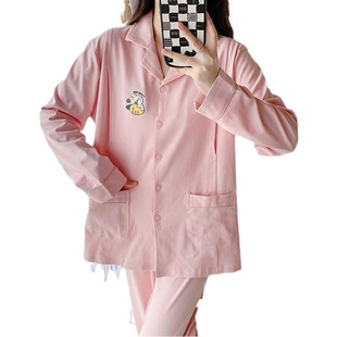 100% Cotton Pregnant Women's Pajamas Autumn Maternity Clothing Postpartum Spring and Autumn October Sitting Maternity Lactation Pullover Feeding suit