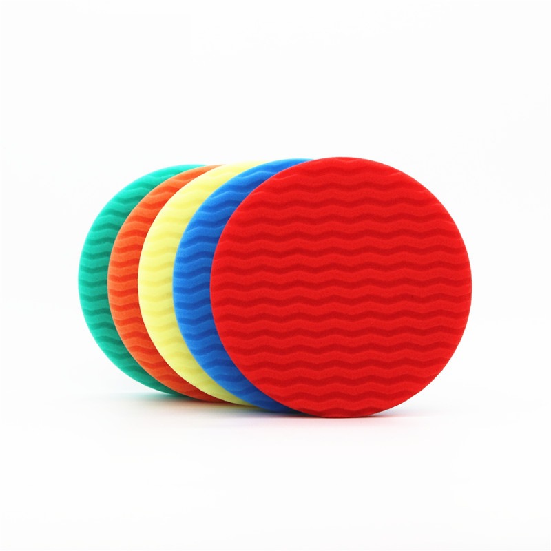 厂家供应曼泽纳波纹款抛光轮  打蜡海绵轮羊毛垫抛光盘抛光轮