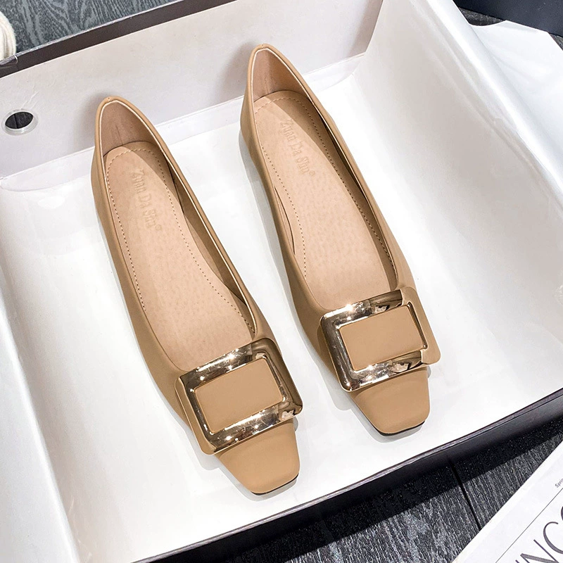 Женские туфли L6 Grape Mom 2025: цветные, с квадратным носком, на плоской подошве, без застежек, большие размеры 41-43