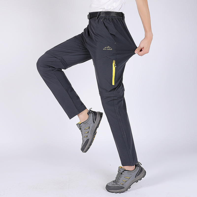 818 Summer Outdoor Stretch Quick-Drying Pants Detachable Two-Section Pants Shorts Breathable Thin Mountaineering Charge Pants