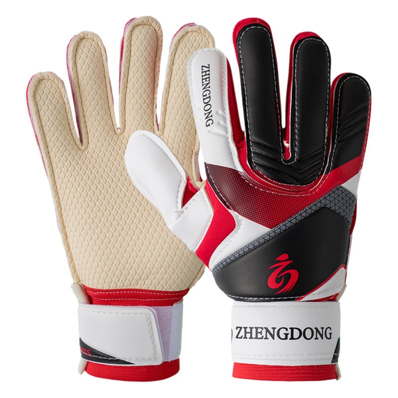 Primary and Secondary School Students' Football Goalkeeper Gloves, Children's Training and Competition, Adult Thickened Goalkeeper Gloves, Ready-Made Protective Gloves with Finger Guards