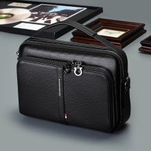 头层牛皮男士单肩包大容量真皮斜挎包商务休闲手提包两用高级背包