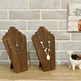 实木首饰架项链展示架珠宝道具木质摆件架项链收纳挂架手链项链架