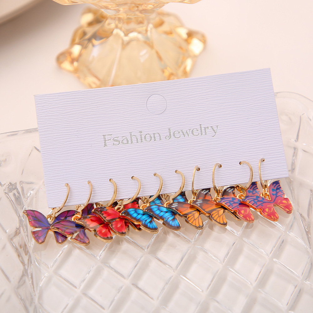 Sweet Butterfly Alloy Enamel Plating Women's Drop Earrings display picture 4