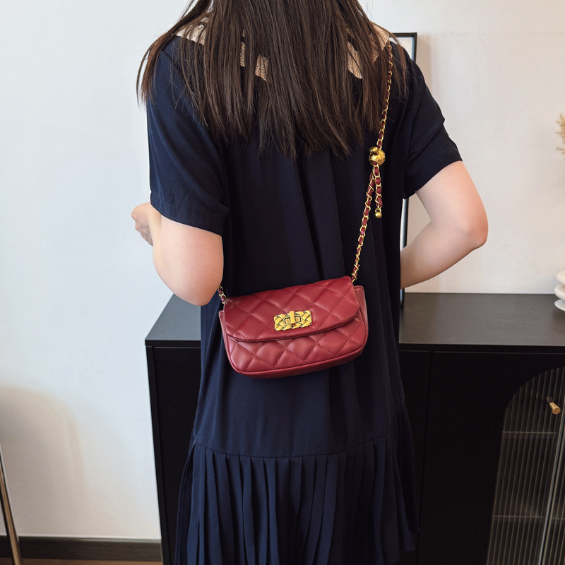 2025 新しいファッション菱形小さな香りの小さな正方形のバッグ女性のクロスボディバッグハイエンドの多用途チェーン小さなショルダーバッグ|undefined