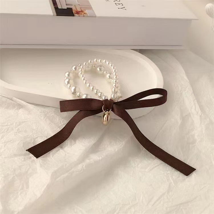 Women's Cute Sweet Bow Knot Artificial Pearl Beaded Hair Tie display picture 12