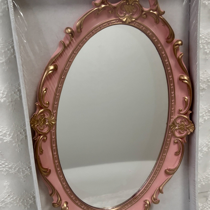 Retro retro de estilo europeo espejo de almacenamiento de la joyería tocador bandeja de la boda Internet celebridad foto accesorios decoración postre placa