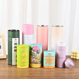 牛皮纸圆筒空心纸筒 大直径便携包装空盒密封纸管纸罐批发