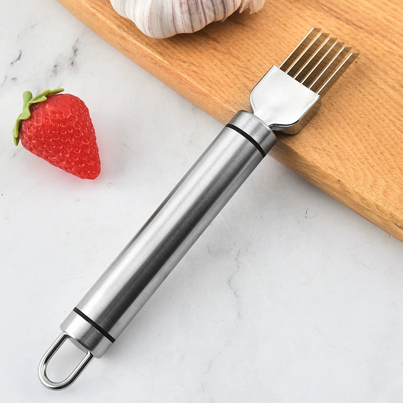 Нержавеющая сталь лук-шалот нарезать лук-шалот-овощной резак многоцелевой лук-шалот-кухонный гаджет производитель оптом