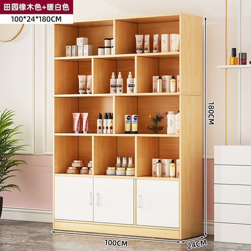 美容院产品展示柜超厚货架化妆品展示柜货柜展示架落地多层置物架|undefined