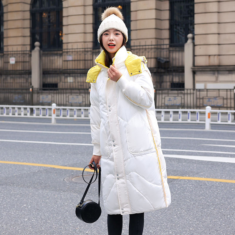 2024 invierno engrosado dos lados vestidos de algodón de mujer nuevo invierno largo estilo coreano abrigo de algodón extranjero image 9