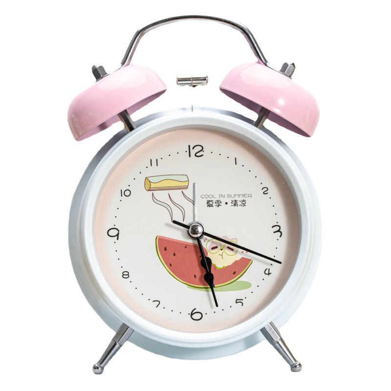 Fábrica al por mayor de 4 pulgadas caja de regalo creativa estudiante hogar despertador inteligente mesita de noche escritorio decoración de metal reloj