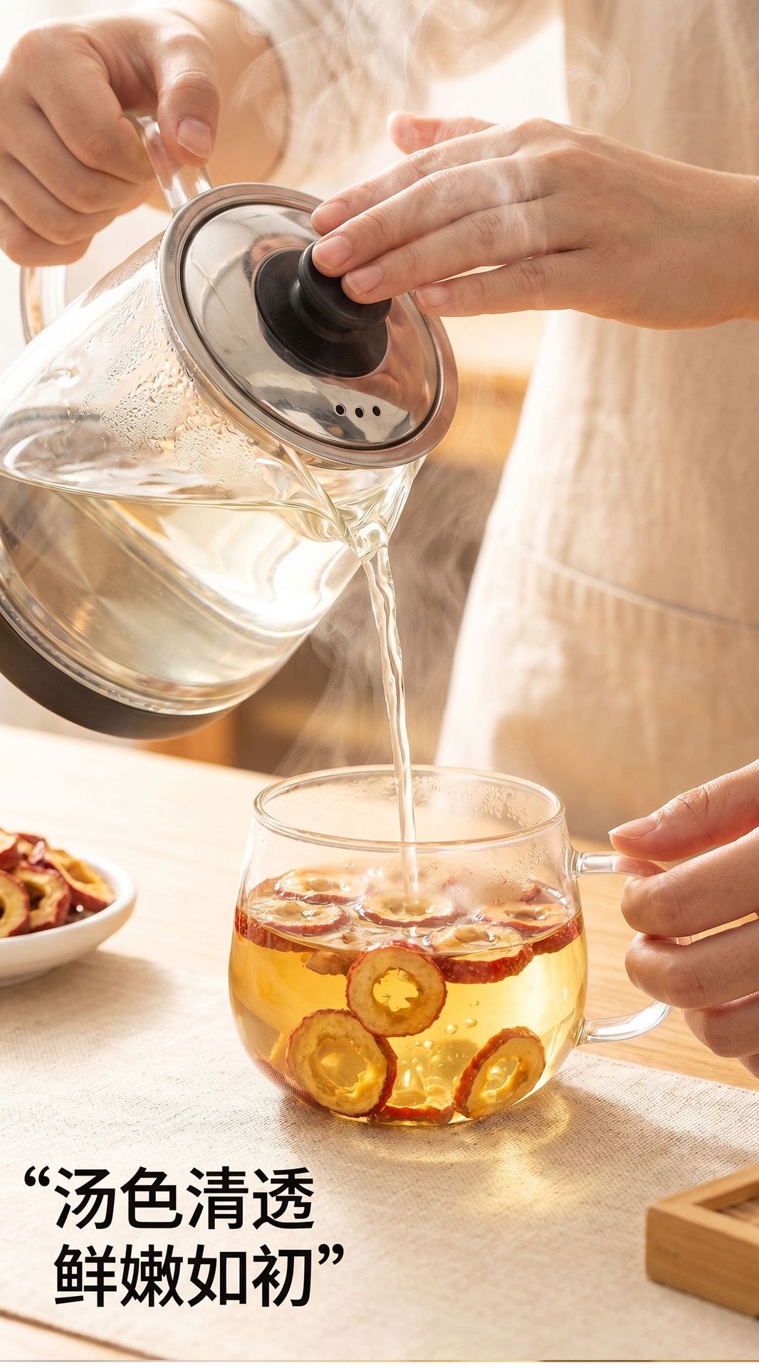 Dried Hawthorn Slices Shan Zha 山楂 Pitted Option 500g Herbal Tea and Culinary Ingredient in use