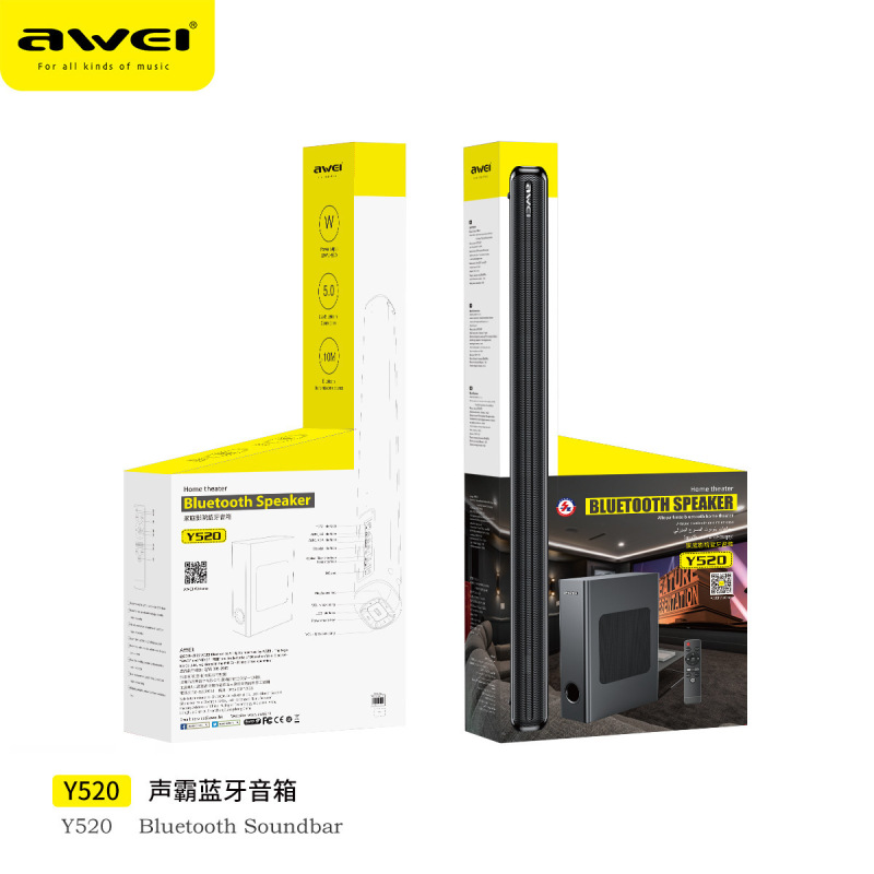 AWEI は、新しい家族のオーディオおよびビデオ セット Y520 シンフォニーの音質ボディを使用します。|undefined