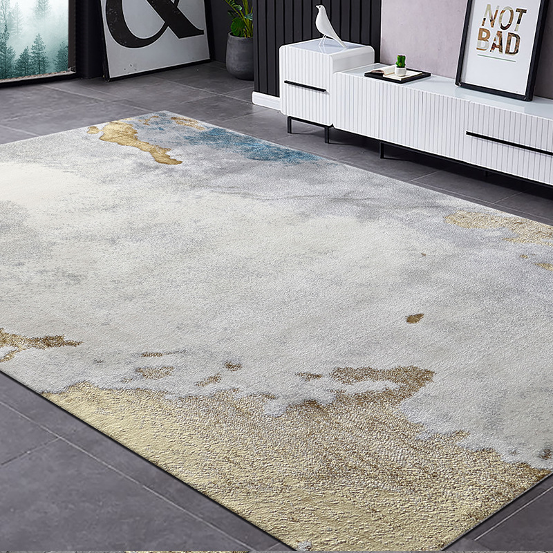 Alfombras de estilo moderno de lujo ligero alfombras de cama alfombras de sala de estar gruesas alfombras resistentes a la suciedad fácil de cuidar alfombras antideslizantes se pueden cortar