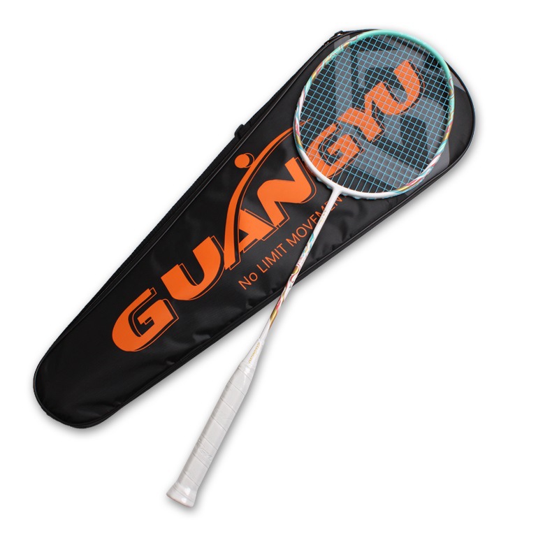 Cross-Border Badminton Racket Full Carbon 6U Family Home Exercise Badminton Racket Single Racket for Beginners Entertainment for Men and Women