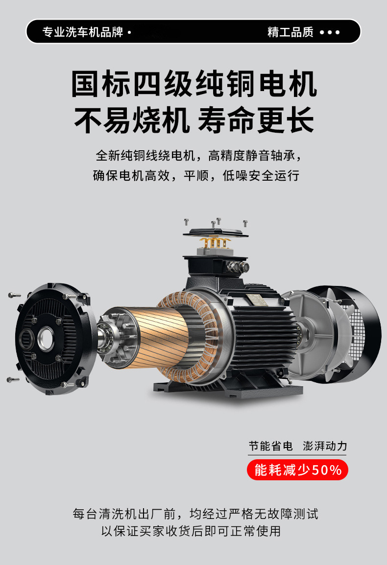 Black Cat High-Pressure Car Washing Machine 220V380 Commercial High-Power Industrial Farm Car Wash Shop Ultra-High-Pressure Cleaning Machine