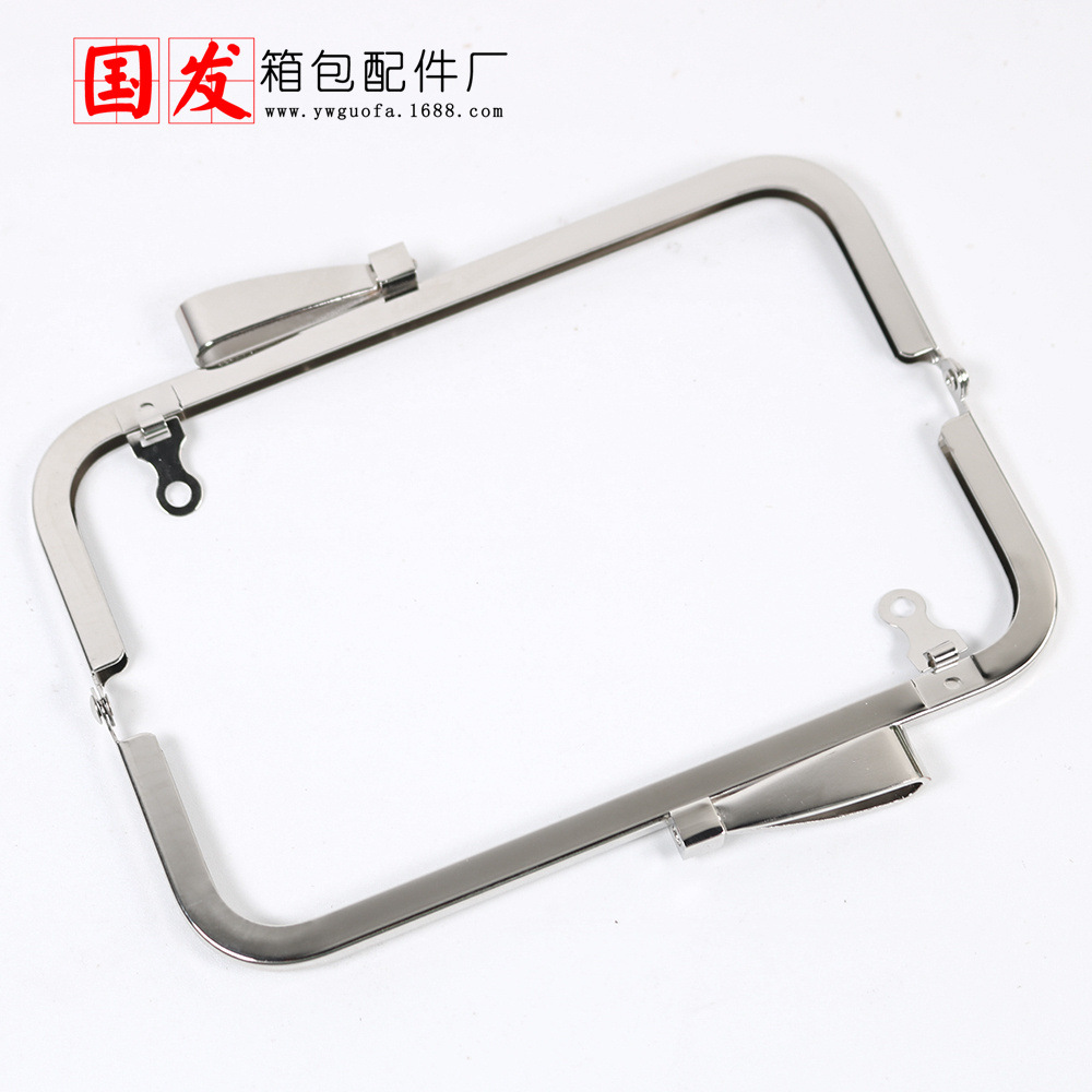 20% de descuento especial: 18CM cuadrado liso sin agujeros cabeza de arco oro plata tipo de viscosidad bolsa hebilla