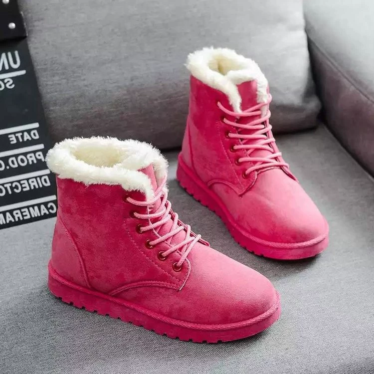 Cotton shoes plus velvet and thickened large size women's 2025 winter new style warm, comfortable and casual cross-border cotton boots short-tube women's shoes