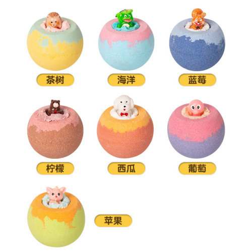 Cross-border wholesale bubble bath ball, explosive bath salt ball, essential oil bath shower bubble bomb salt bath, children's bath ball