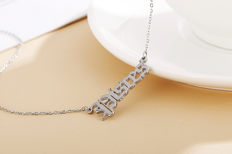 Titanium Steel Fashion Letter Necklace display picture 15