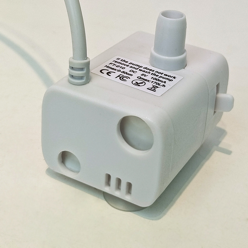 Accesorios para bebedores de agua para mascotas bomba de agua USB5V con lámpara de cinta de algodón ajustable flujo de agua escasez de agua apagado silencioso seguridad