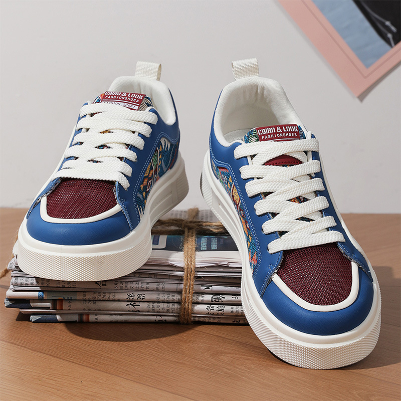 Las zapatillas de deporte de moda para hombres se pueden usar en todas las estaciones. Nuevos zapatos de hombre de suela gruesa a juego de colores diarios, cómodos y versátiles