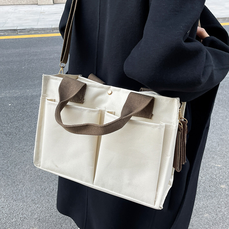 Korean Ins Style Multifunctional Large Capacity Diaper Bag, Fashionable Multi-Compartment Maternity Crossbody & Handbag
