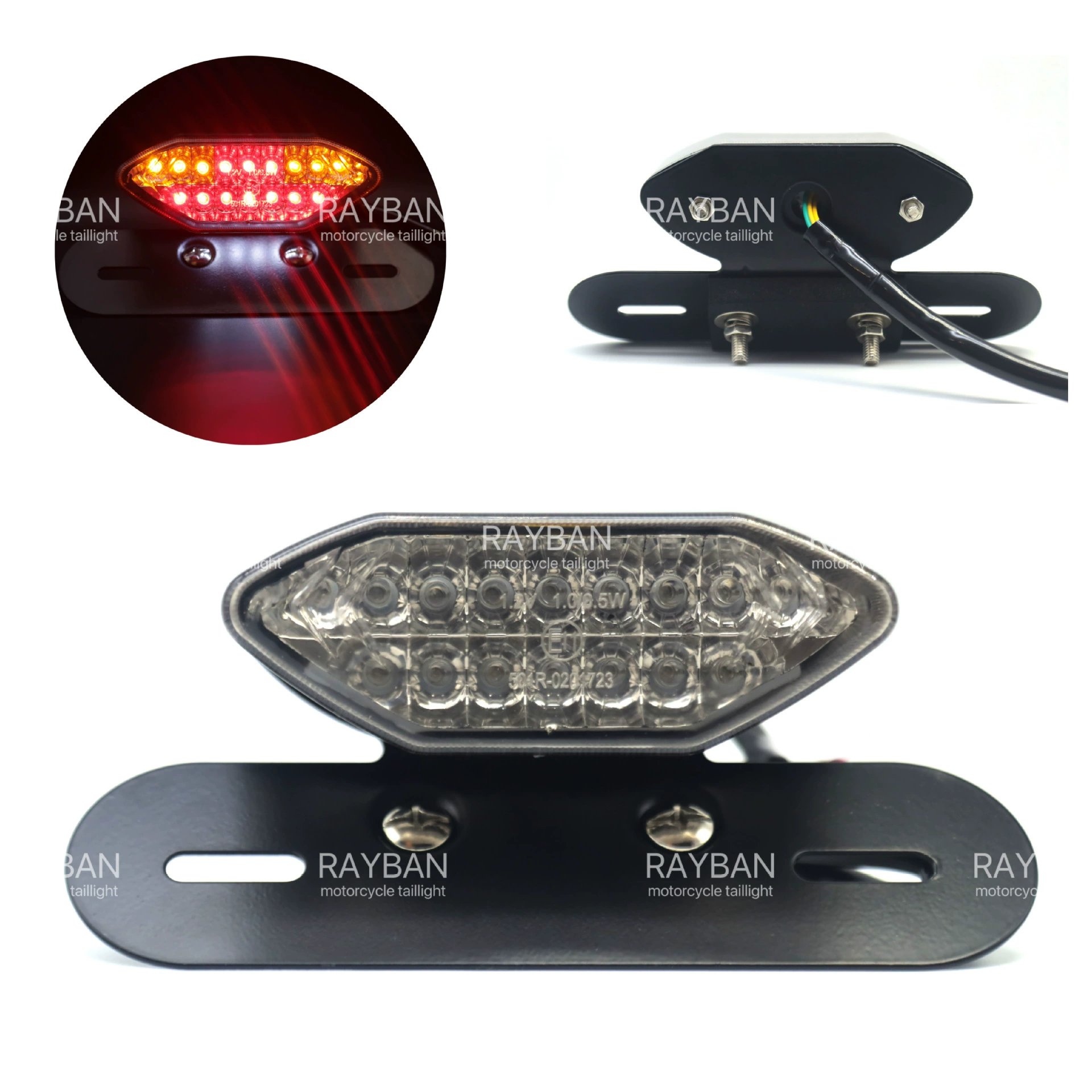 Мотоцикл модифицированный Круизный автомобиль Prince Ретро задний фонарь 12 В пятипроводной модифицированный светодиодный тормозной сигнал поворота Задний фонарь