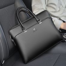 高档大容量商务手提包男士公文包休闲男包单肩斜挎包笔记本电脑QL