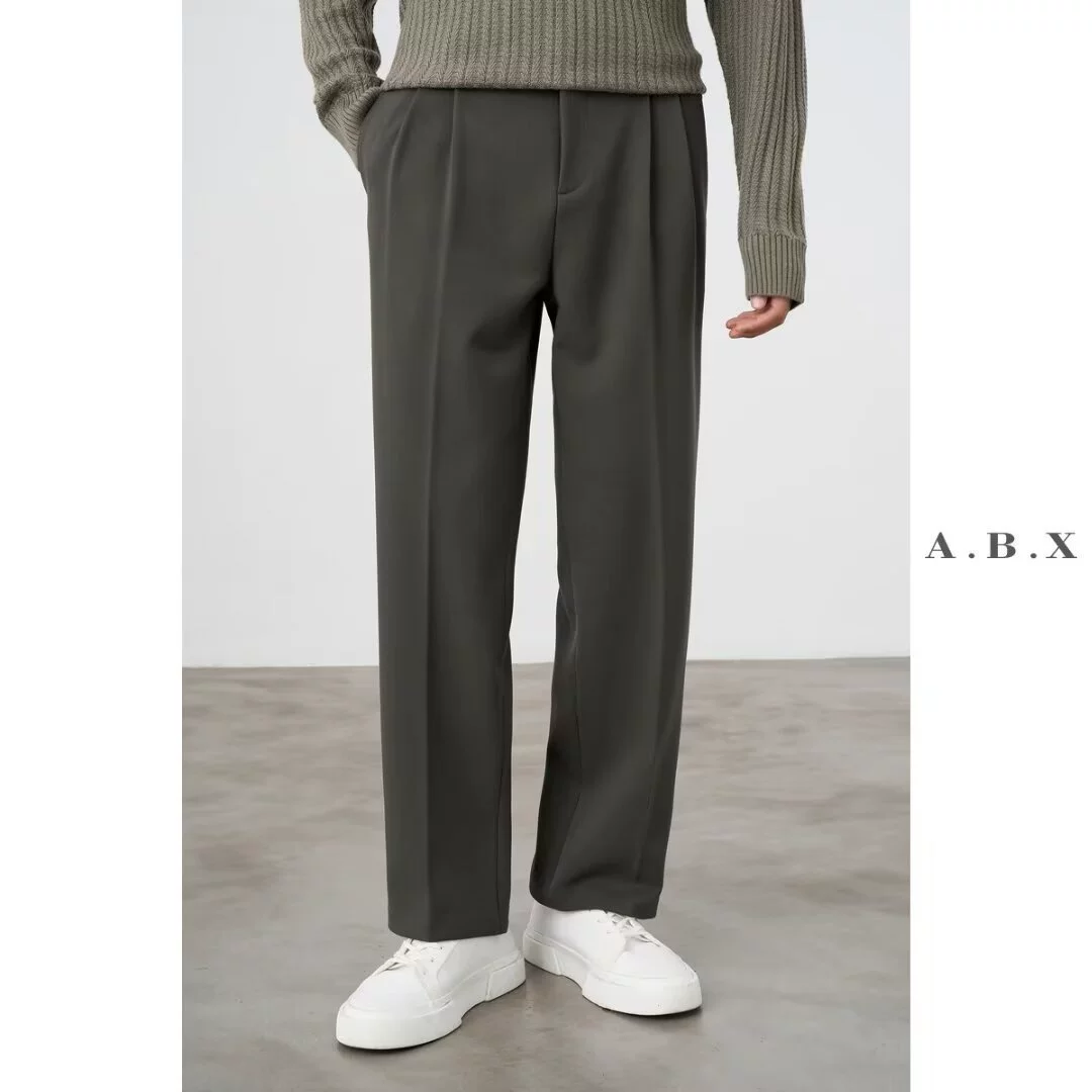 2023 повседневные брюки мужские прямые свободные подвески