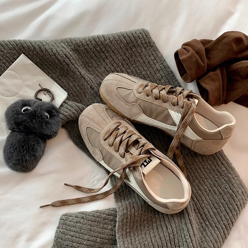 Grape Mom otoño nuevo estilo de moda retro contraste cabeza cuadrada estilo casual Forrest zapatos ins mujeres nuevo estilo