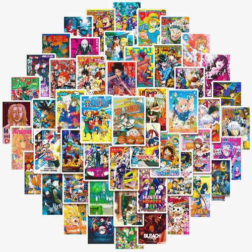 250 animation poster stickers ipad mobile phone case suitcase notebook notebook water cup waterproof stickers