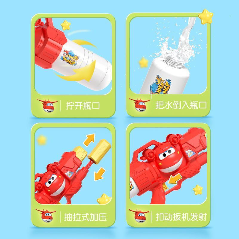 スーパーウィングス Ledi Xiaoai バックパック水鉄砲バッグ警察大容量水スプレーガン水の戦い水のおもちゃ|undefined