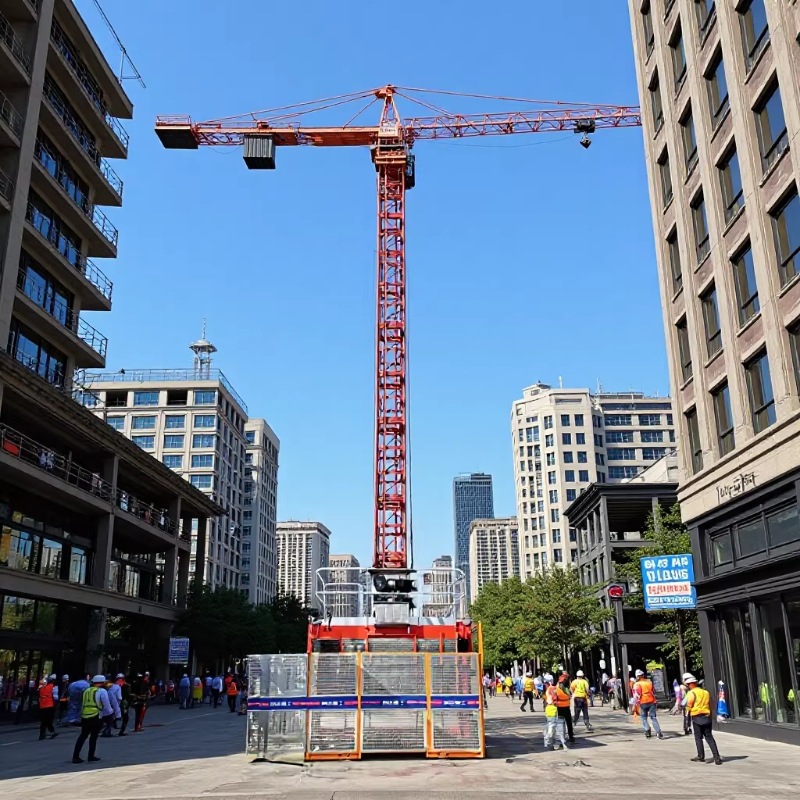 鸿达SC100型二传动施工升降机 客货两用施工升降机 单笼电梯 1吨