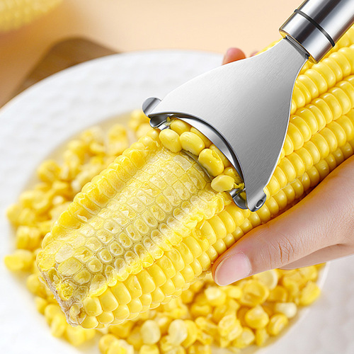 厨房玉米剥离神器不锈钢玉米刨家用剥玉米手动削鲜玉米脱粒器
