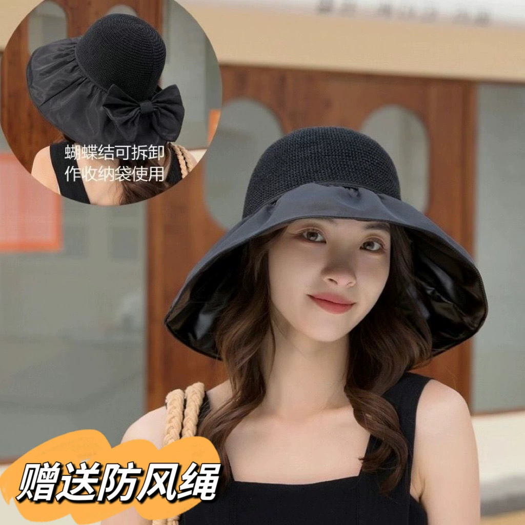 Sun hat, summer travel storage system solar-powered, UV protection