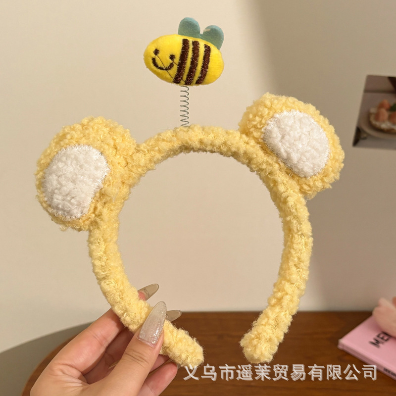 曲奇饼干洗脸发箍女2025新款毛绒压发头箍可爱发卡子防滑发捆头饰|undefined