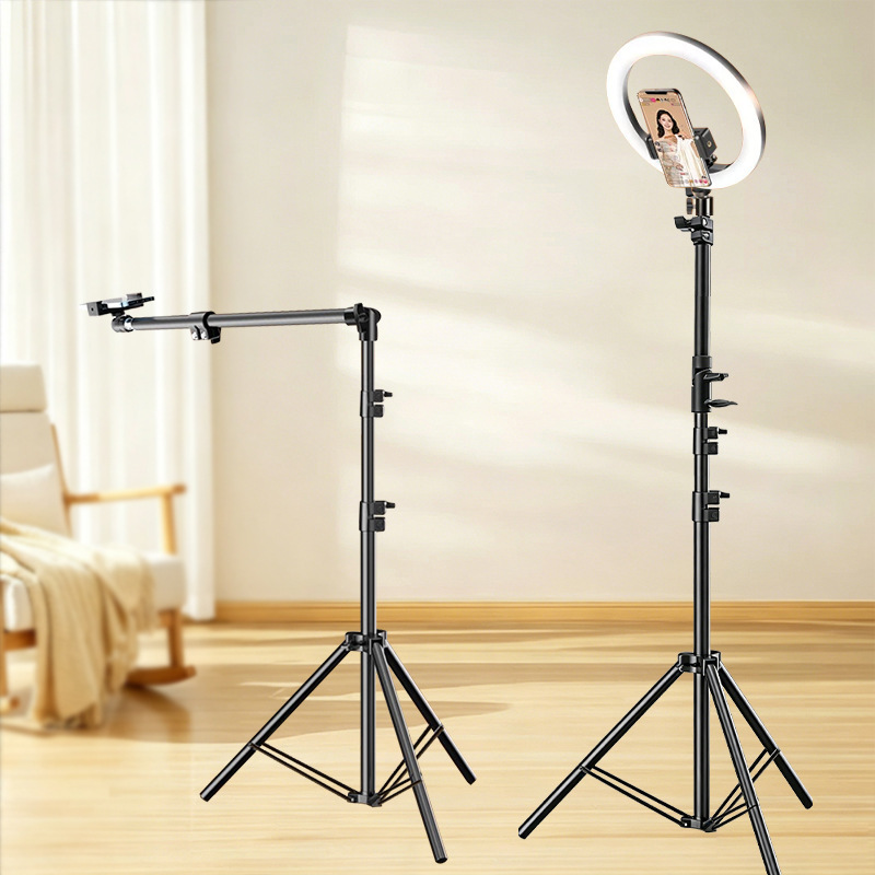 Mobile Phone Live Streaming Photography Stand, Portable Desktop Overhead Shooting Stand, Multifunctional Floor Tripod, Cantilever Crossbar Stand