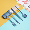 Street set for elementary school students, handheld tableware for traveling, fork, spoon, chopsticks, 4 piece set, wholesale