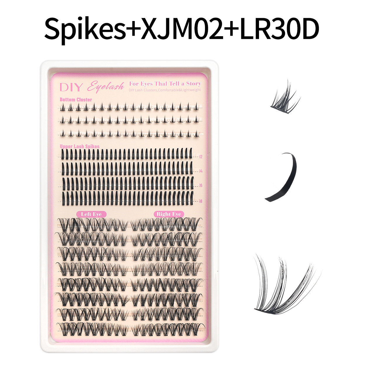 30D - 100D transfronterizos pestañas falsas de hadas bajo pestañas DIY Europa y América Amazon segmentación gradiente set de cabello