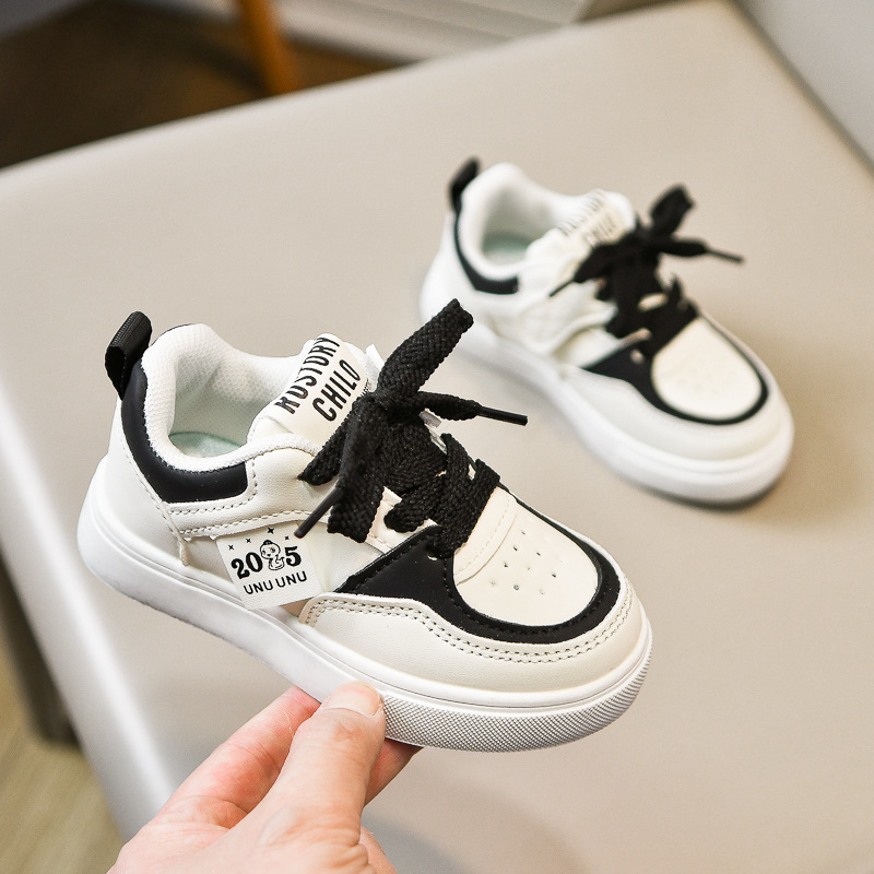 Zapatos para niños, zapatos blancos para niños, zapatos para niñas, 2025 primavera y otoño, nuevos zapatos blancos para campus, zapatos casuales para jardín de infantes