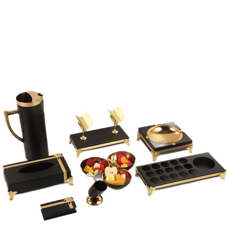 KTV decoración de la Mesa suministros conjunto completo decoración de escritorio traje de lujo de gama alta Club bar plato de fruta estante Cenicero estante de trigo