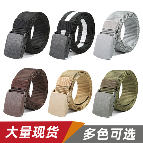 Outdoor belt men's metal-free tactical nylon belt student military training security canvas pants belt manufacturer