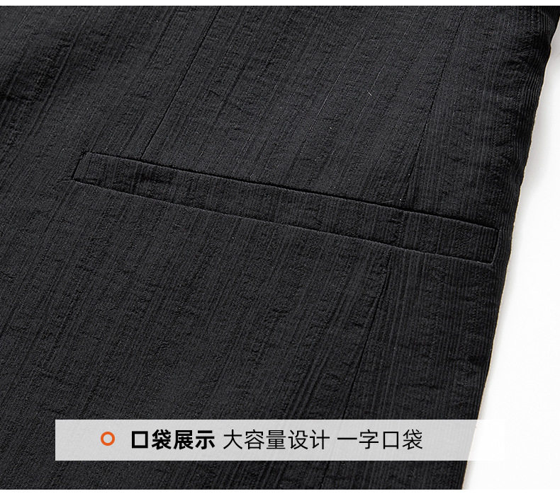 Áo vest nam Tencel Lyocell co giãn chống nhăn thoáng khí phong cách casual — Màu xanh dương, màu đen chi tiết 33