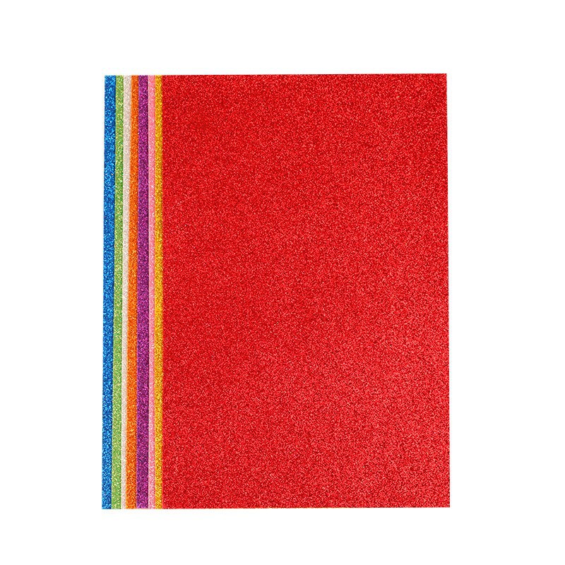 Papel de esponja de polvo brillante de oro A4 2 mm espeso papel de esponja de espuma EVA hecha a mano papel de polvo de brillo DIY