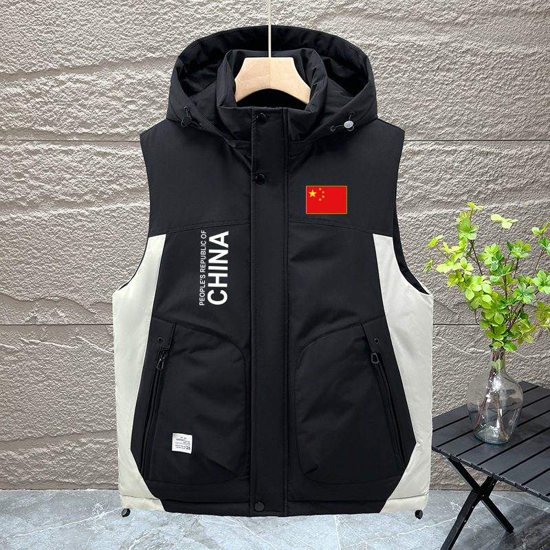 China National Team Cotton Vest Autumn/Winter New Style Unisex Trendy Oversized Stylish Vest