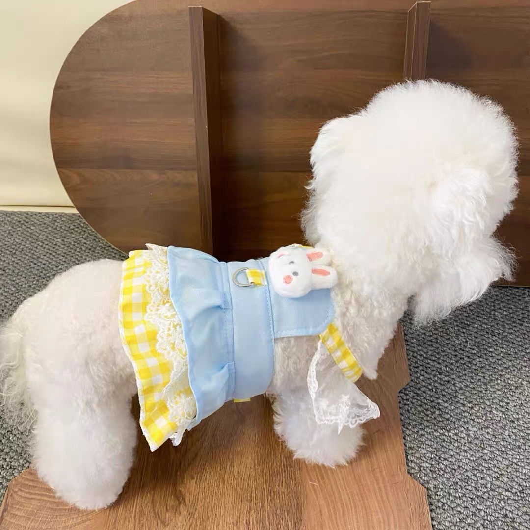 파란 토끼 가슴과 등 [끈 없음]