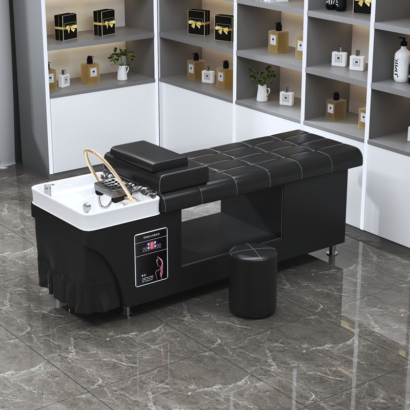 두꺼운 샴푸 침대 + 스툴 + 물 순환